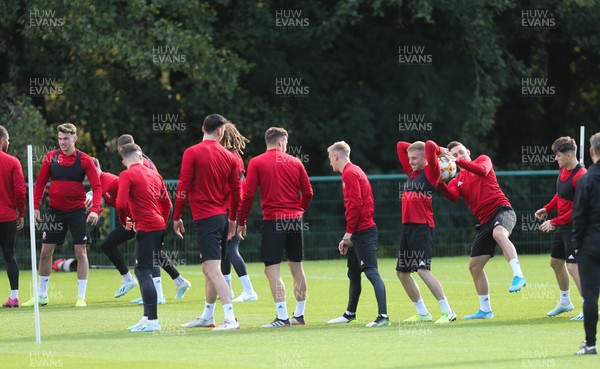 091019 - Wales Football Training session - during training session ahead of their Euro Qualifying match against Slovakia
