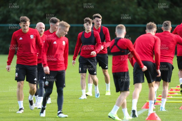 091019 - Wales Football Training session - Wales Dan James during training session ahead of their Euro Qualifying match against Slovakia