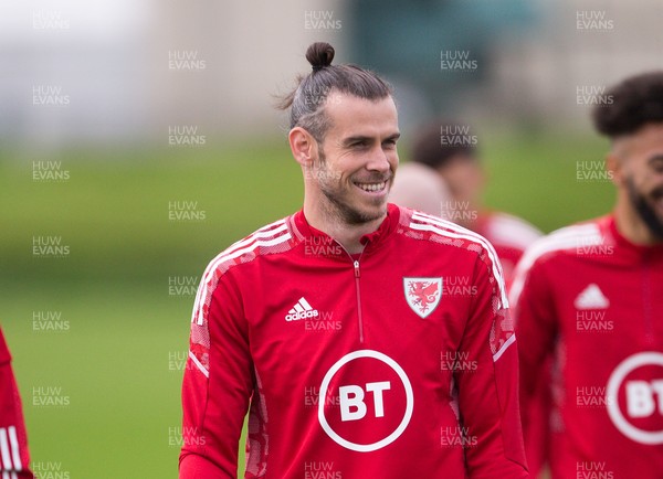 091121 - Wales Football Training - Wales' Gareth Bale during a training session ahead of their World Cup Qualifying matches against Belarus and Belgium