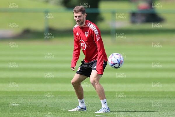 100622 - Wales Football Training - Ben Davies of Wales during training session ahead of the UEFA Nations League match against Belgium