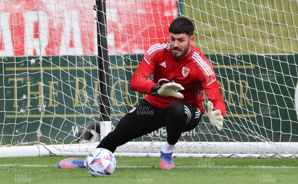 100622 - Wales Football Training -  Tom King of Wales during training session ahead of the UEFA Nations League match against Belgium