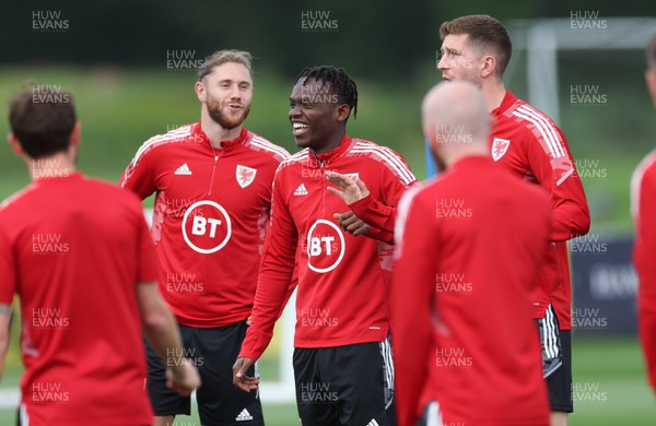 100622 - Wales Football Training -  Rabbi Matondo of Wales during training session ahead of the UEFA Nations League match against Belgium