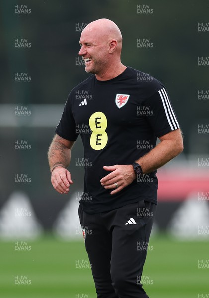 100923 - Wales Football Training Session - Wales manager Rob Page during a training session ahead of their match against Latvia