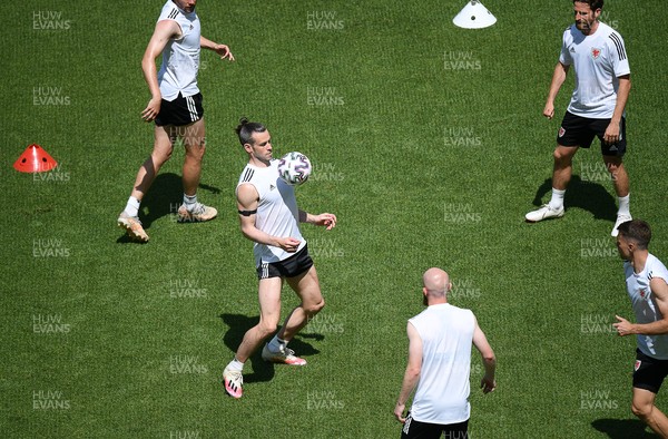 110621 - Wales Football Training at the Baku Olympic Stadium - Gareth Bale during training