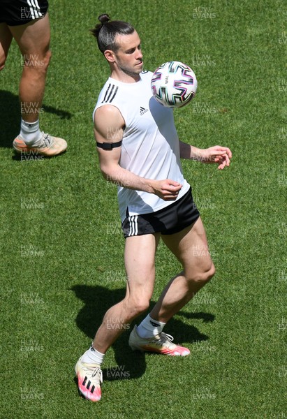 110621 - Wales Football Training at the Baku Olympic Stadium - Gareth Bale during training