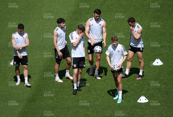 110621 - Wales Football Training at the Baku Olympic Stadium - David Brooks during training