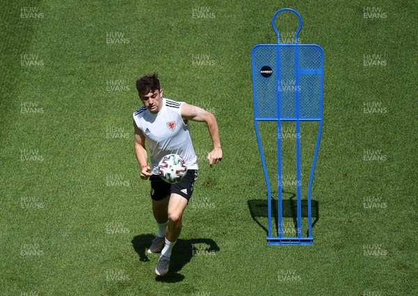 110621 - Wales Football Training at the Baku Olympic Stadium - Daniel James during training