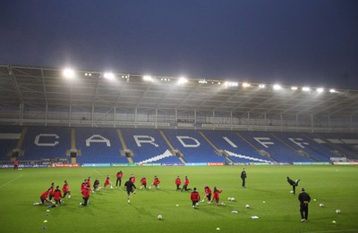 11.11.11 -  Wales Football training session, Cardiff City Stadium - Wales train at the Cardiff City Stadium ahead of tomorrows match against Norway 