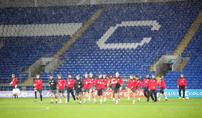 11.11.11 -  Wales Football training session, Cardiff City Stadium - Wales train at the Cardiff City Stadium ahead of tomorrows match against Norway 