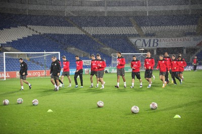 11.11.11 -  Wales Football training session, Cardiff City Stadium - Wales train at the Cardiff City Stadium ahead of tomorrows match against Norway 