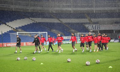 11.11.11 -  Wales Football training session, Cardiff City Stadium - Wales train at the Cardiff City Stadium ahead of tomorrows match against Norway 