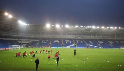 11.11.11 -  Wales Football training session, Cardiff City Stadium - Wales train at the Cardiff City Stadium ahead of tomorrows match against Norway 