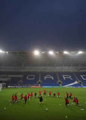 11.11.11 -  Wales Football training session, Cardiff City Stadium - Wales train at the Cardiff City Stadium ahead of tomorrows match against Norway 