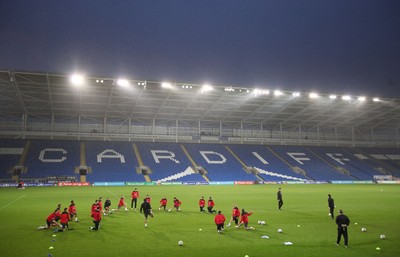 11.11.11 -  Wales Football training session, Cardiff City Stadium - Wales train at the Cardiff City Stadium ahead of tomorrows match against Norway 