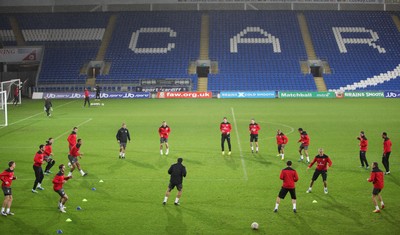 11.11.11 -  Wales Football training session, Cardiff City Stadium - Wales train at the Cardiff City Stadium ahead of tomorrows match against Norway 