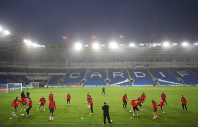 11.11.11 -  Wales Football training session, Cardiff City Stadium - Wales train at the Cardiff City Stadium ahead of tomorrows match against Norway 