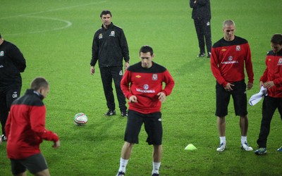 11.11.11 -  Wales Football training session, Cardiff City Stadium - Wales manager Gary Speed during training session at the Cardiff City Stadium ahead of tomorrows match against Norway 