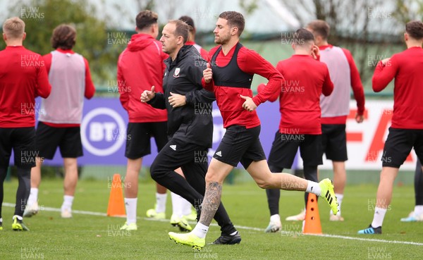 121019 - Wales Football Training - Aaron Ramsey trains separately to the squad