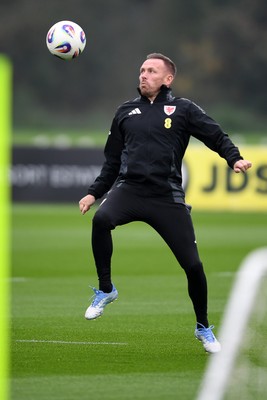 121025 - Wales Football Training - Wales Manager, Craig Bellamy during a training session ahead of tomorrows World Cup qualifier match against Belgium