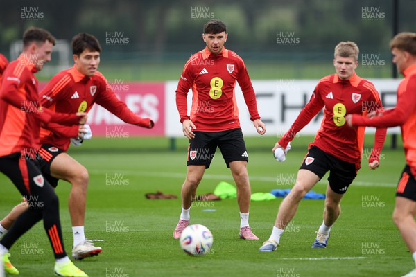 121025 - Wales Football Training - Mark Harris of Wales during a training session ahead of tomorrows World Cup qualifier match against Belgium