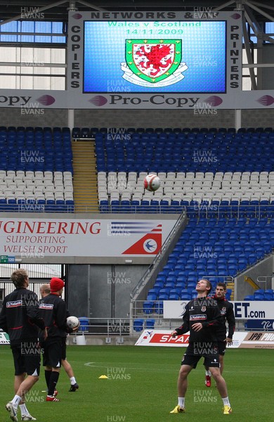 12.11.09... Wales Football Training, Cardiff City Stadium -  The Wales team train at the new Cardiff City Stadium 