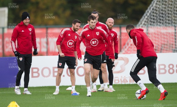 121121 - Wales Football Training Session - during a training session ahead of the World Cup Qualifying match against Belarus