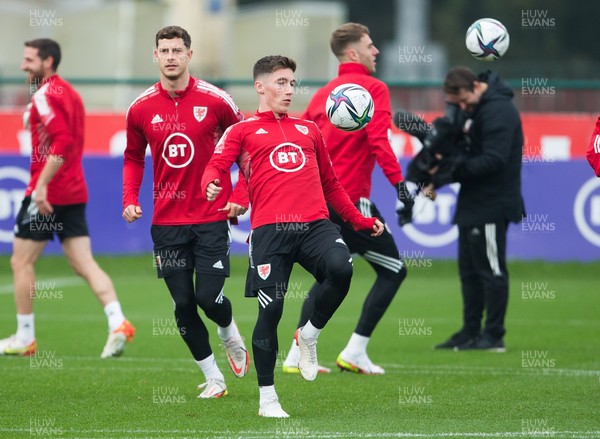 151121 - Wales Football Training Session -  Harry Wilson of Wales during a training session ahead of the World Cup 2022 Qualifying match against Belgium at the the Cardiff City Stadium