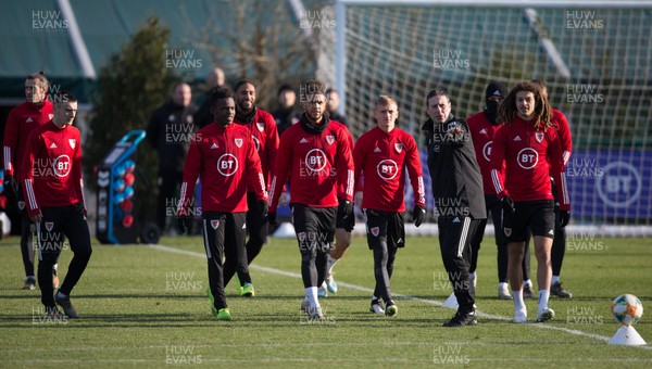 181119 - Wales Football Training Session - ahead of their Euro 2020 Qualifier against Hungary