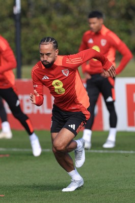 190325  Wales Men Football Training - Sorba Thomas during a Wales training session ahead of the 2026 World Cup Qualifiers with Kazakhstan and North Macedonia