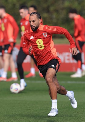 190325  Wales Men Football Training - Sorba Thomas during a Wales training session ahead of the 2026 World Cup Qualifiers with Kazakhstan and North Macedonia