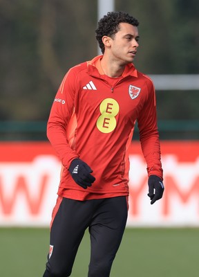 190325  Wales Men Football Training - Brennan Johnson during training ahead of the 2026 World Cup Qualifiers with Kazakhstan and North Macedonia