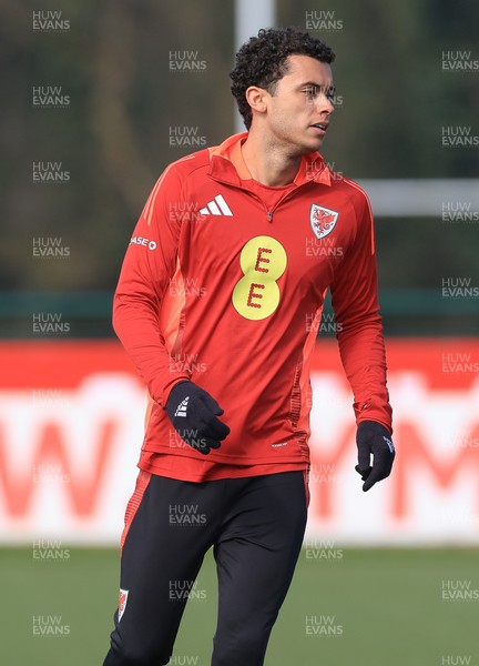 190325  Wales Men Football Training - Brennan Johnson during training ahead of the 2026 World Cup Qualifiers with Kazakhstan and North Macedonia