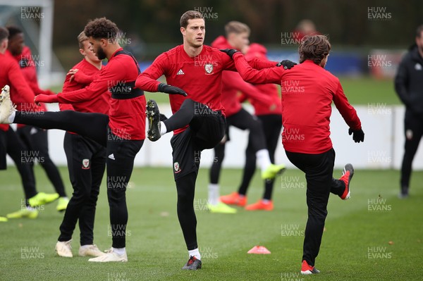 191118 - Wales Football Training - James Lawrence during training