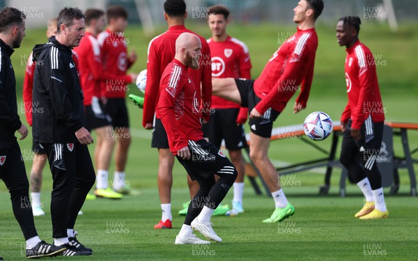 200922 - Wales Football training session -  Jonny Williams during training session ahead of their nations League matches against Belgium and Poland
