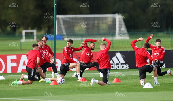 200922 - Wales Football training session -  during training session ahead of their nations League matches against Belgium and Poland