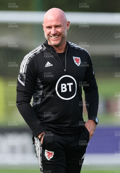 200922 - Wales Football training session -  Wales manager Rob Page during training session ahead of their nations League matches against Belgium and Poland