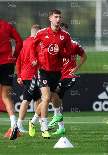 200922 - Wales Football training session -  Chris Mepham during training session ahead of their nations League matches against Belgium and Poland