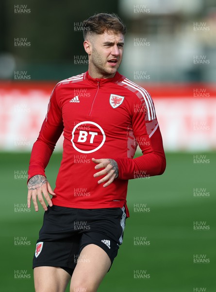 200922 - Wales Football training session -  Joe Rodon during training session ahead of their nations League matches against Belgium and Poland