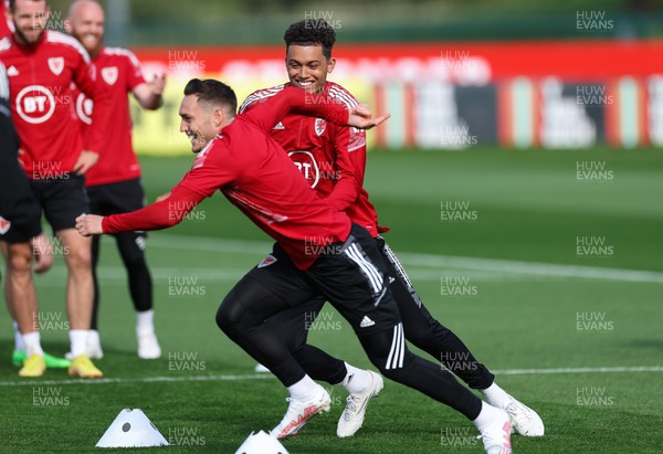 200922 - Wales Football training session -  Connor Roberts during training session ahead of their nations League matches against Belgium and Poland