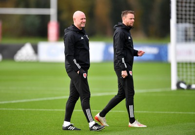 201123 - Welsh Football Training - Robert Page during training