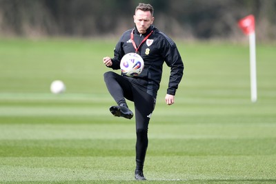 210325 - Wales Football Training - Wales Manager, Craig Bellamy ahead of the 2026 World Cup Qualifier with Kazakhstan 