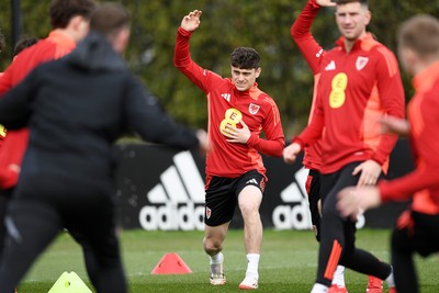 210325 - Wales Football Training - Daniel James ahead of the 2026 World Cup Qualifier with Kazakhstan 