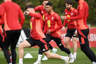 210325 - Wales Football Training - Kai Andrews ahead of the 2026 World Cup Qualifier with Kazakhstan 