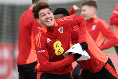 210325 - Wales Football Training - Lewis Koumas ahead of the 2026 World Cup Qualifier with Kazakhstan 