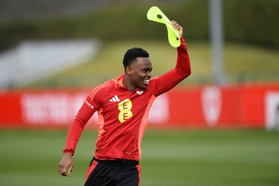 210325 - Wales Football Training - Rabbi Matondo ahead of the 2026 World Cup Qualifier with Kazakhstan 