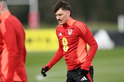 210325 - Wales Football Training - Connor Roberts ahead of the 2026 World Cup Qualifier with Kazakhstan 