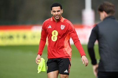 210325 - Wales Football Training - Ben Cabango ahead of the 2026 World Cup Qualifier with Kazakhstan 