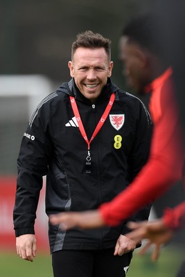 210325 - Wales Football Training - Wales Manager, Craig Bellamy ahead of the 2026 World Cup Qualifier with Kazakhstan 