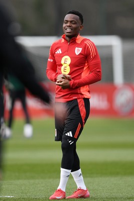 210325 - Wales Football Training - Rabbi Matondo ahead of the 2026 World Cup Qualifier with Kazakhstan 