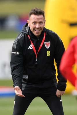 210325 - Wales Football Training - Wales Manager, Craig Bellamy ahead of the 2026 World Cup Qualifier with Kazakhstan 